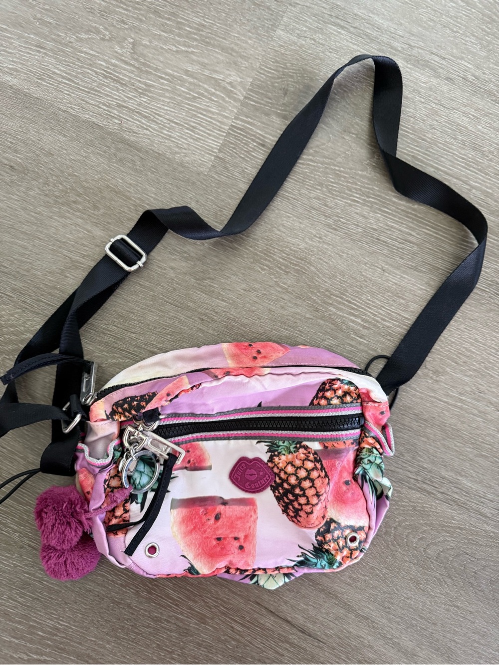 Juicy Couture Pink Pineapple & Watermelon Crossbody Bag